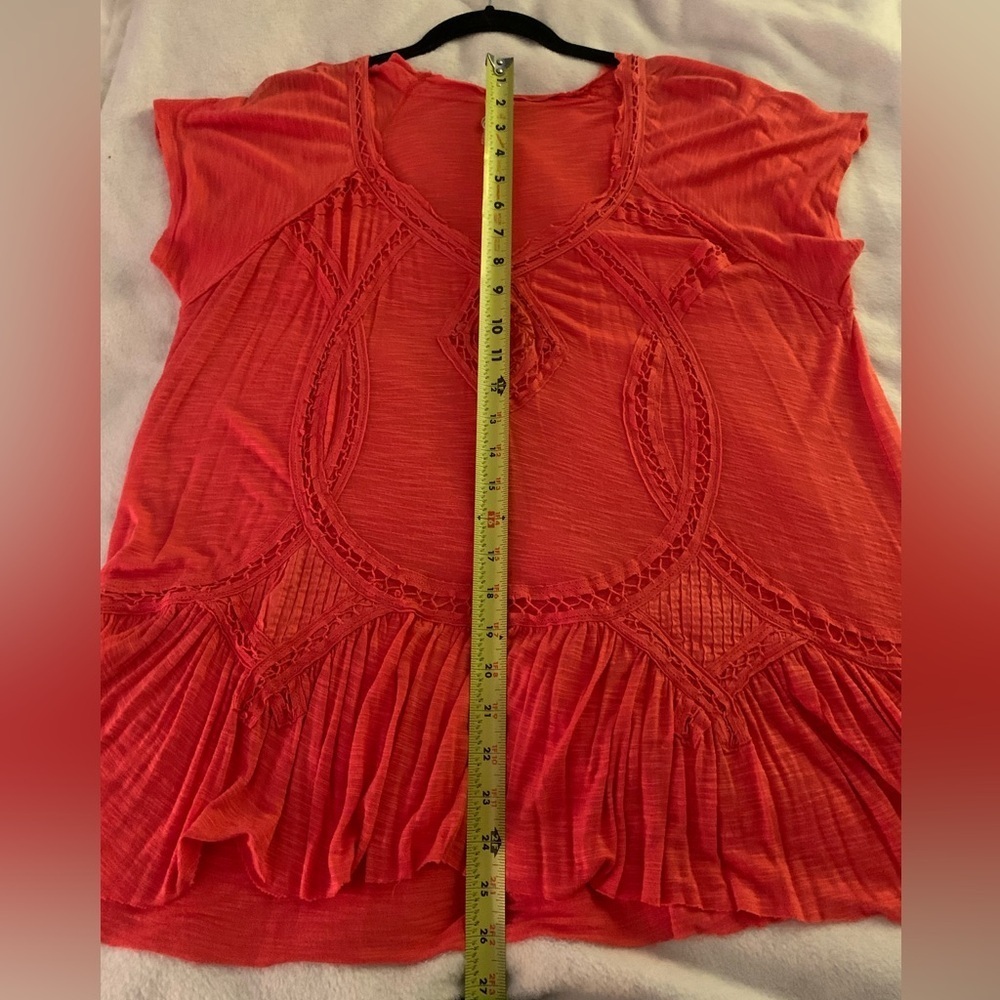 Free People Heirloom Coral Top - Picture 10 of 11